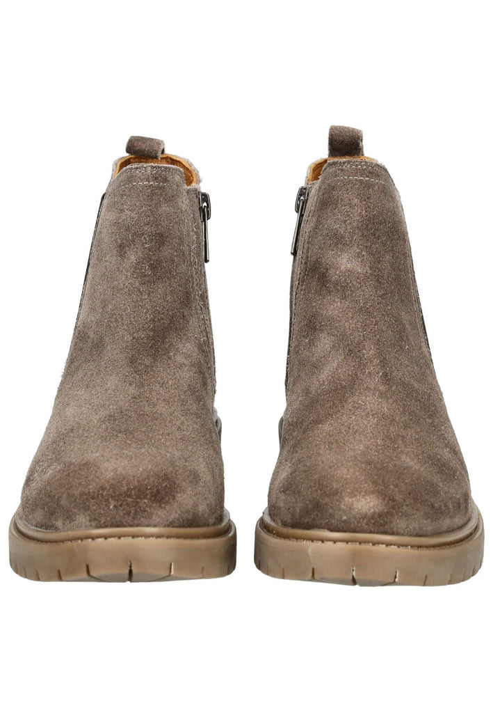 camel active Stiefelette Veloursleder/Textil Taupe