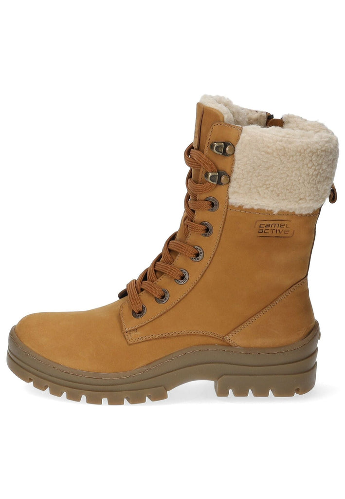 Stiefeletten camel active Stiefelette Leder Hellbraun Warmfutter