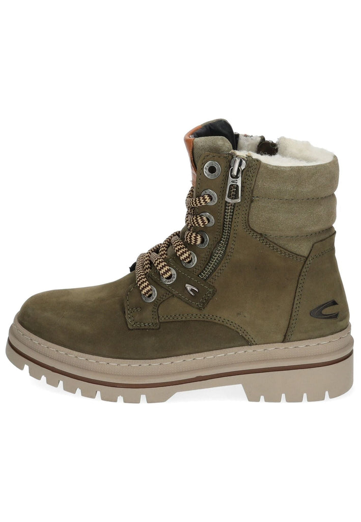 Stiefeletten camel active Stiefelette Leder Khaki Warmfutter