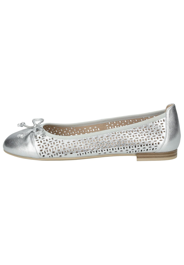 Ballerinas Caprice Ballerinas Leder Silber