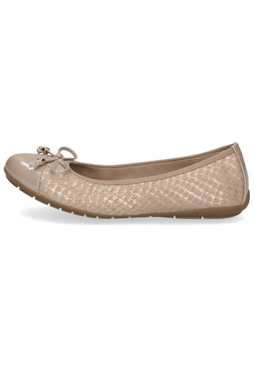 Ballerinas Caprice Ballerinas Leder/Textil Beige