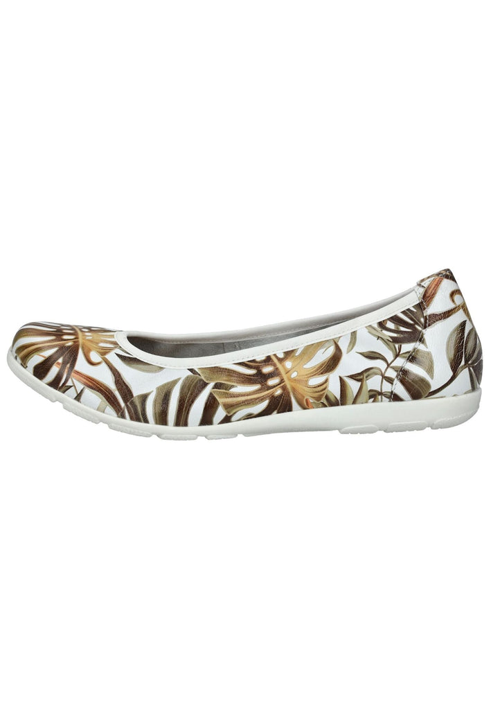 Ballerinas Caprice Ballerinas Leder Weiß/Braun