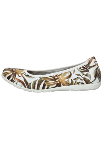 Ballerinas Caprice Ballerinas Leder Weiß/Braun
