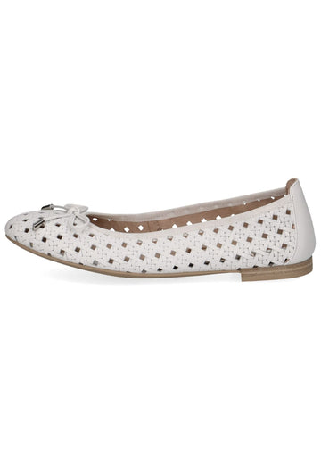 Ballerinas Caprice Ballerinas Nappaleder Weiß