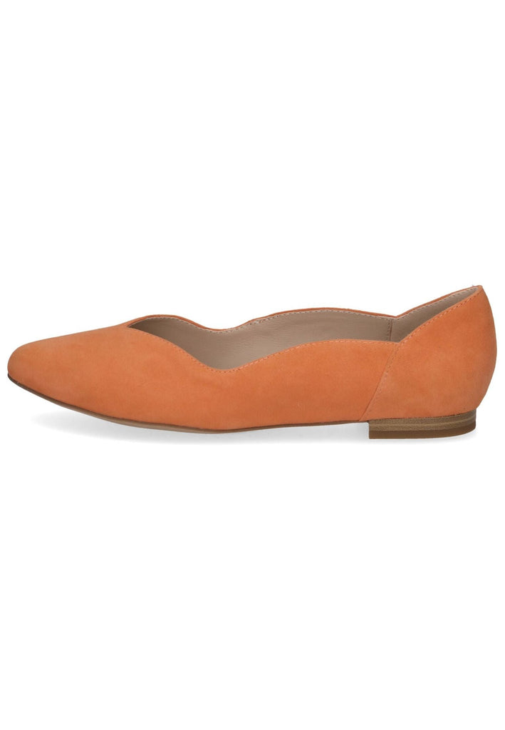 Ballerinas Caprice Ballerinas Veloursleder Orange