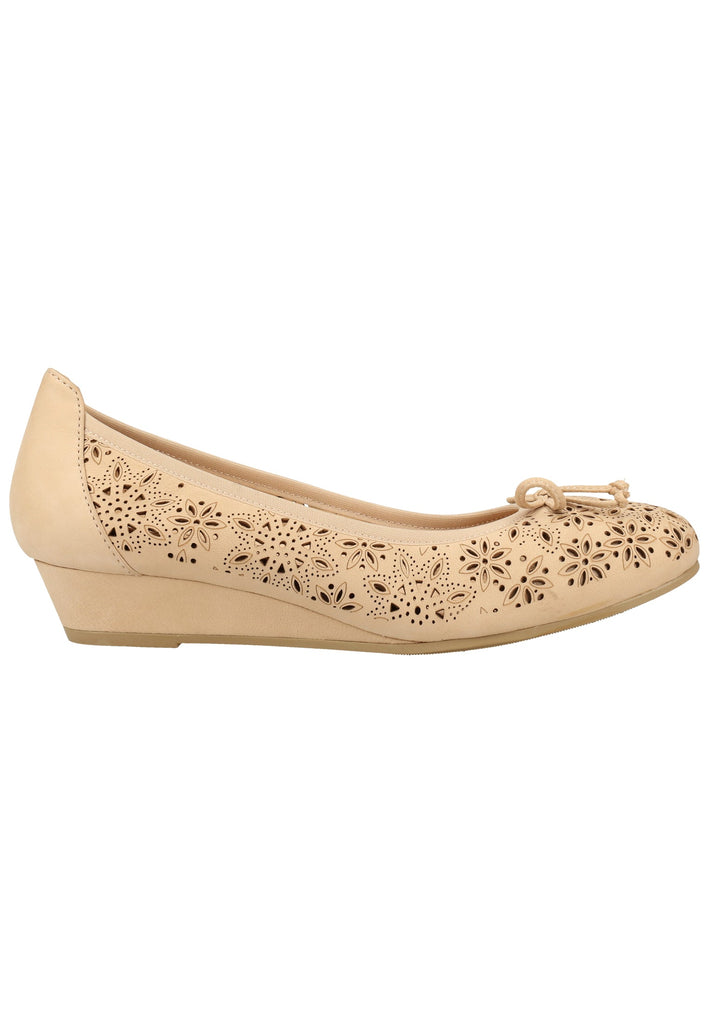 Caprice Ballerinas Leder Beige