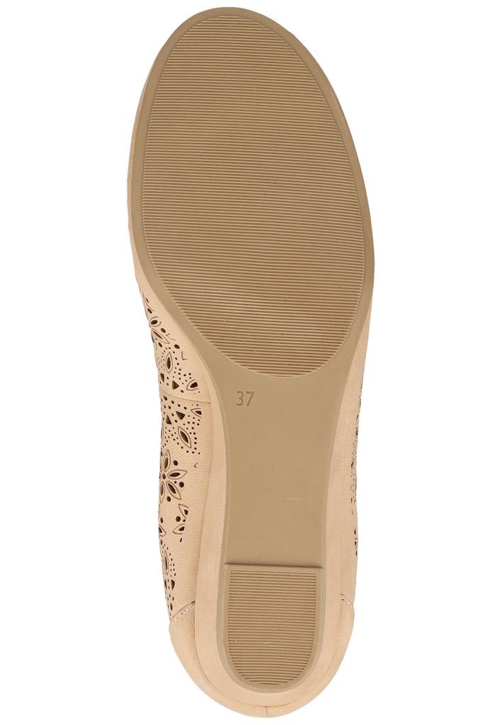 Caprice Ballerinas Leder Beige