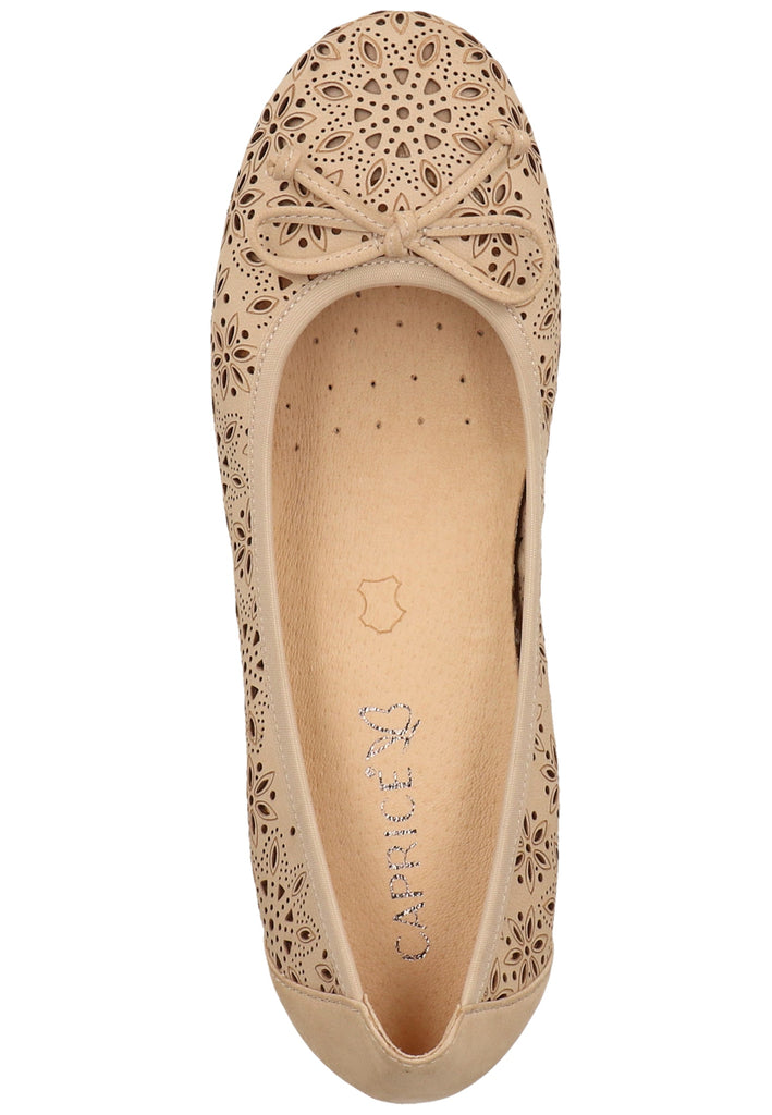 Caprice Ballerinas Leder Beige