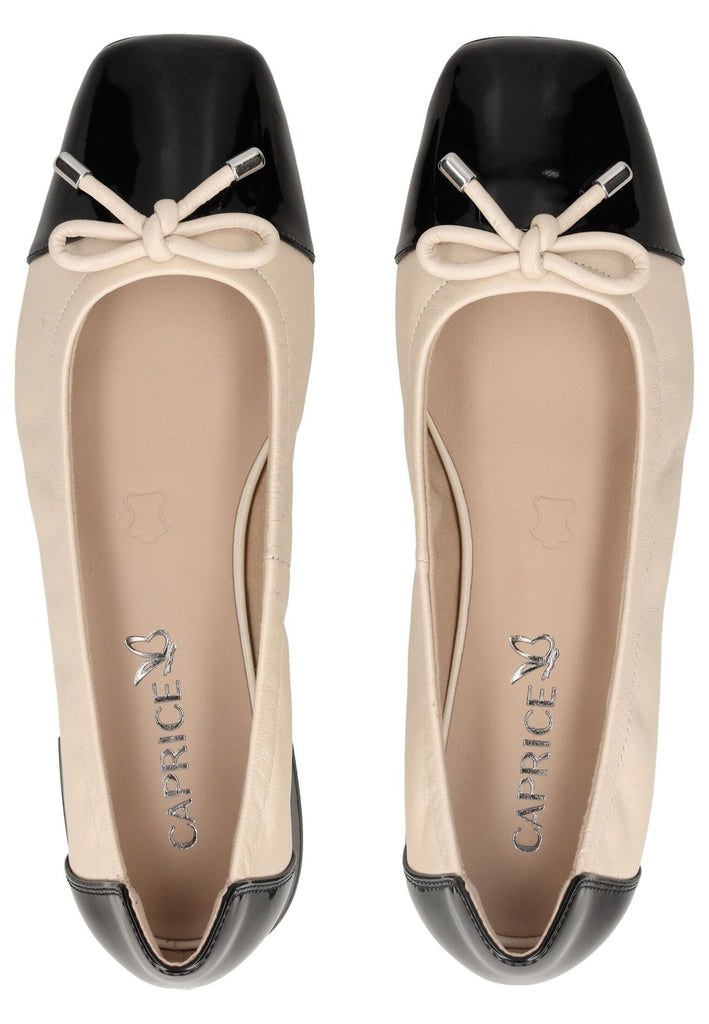 Caprice Ballerinas Leder Creme