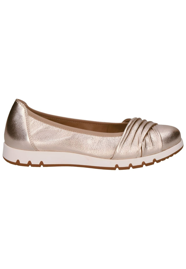 Caprice Ballerinas Leder Gold