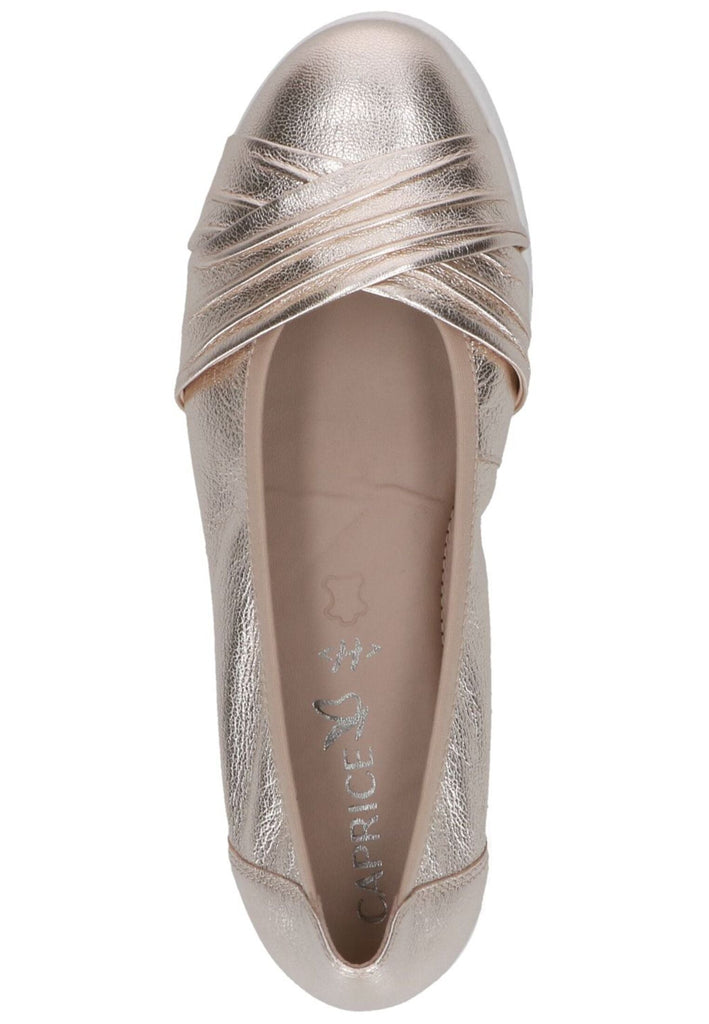 Caprice Ballerinas Leder Gold