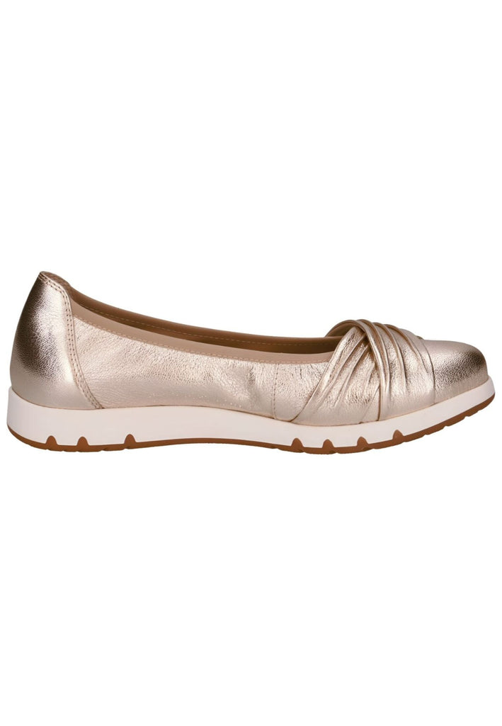 Caprice Ballerinas Leder Gold