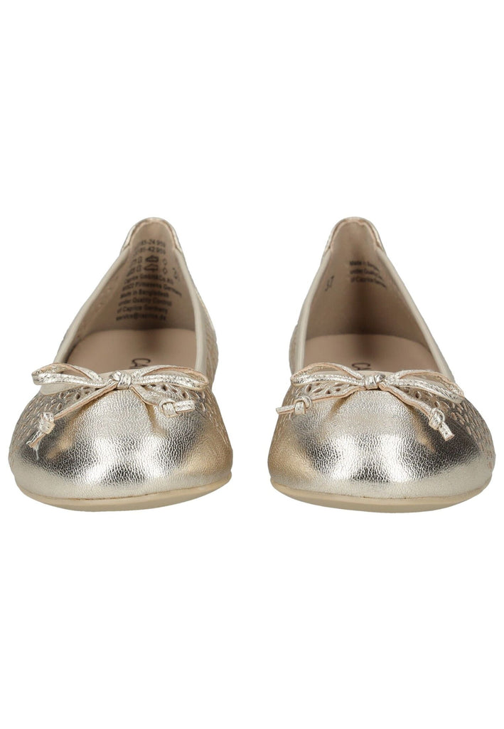 Caprice Ballerinas Leder Platin