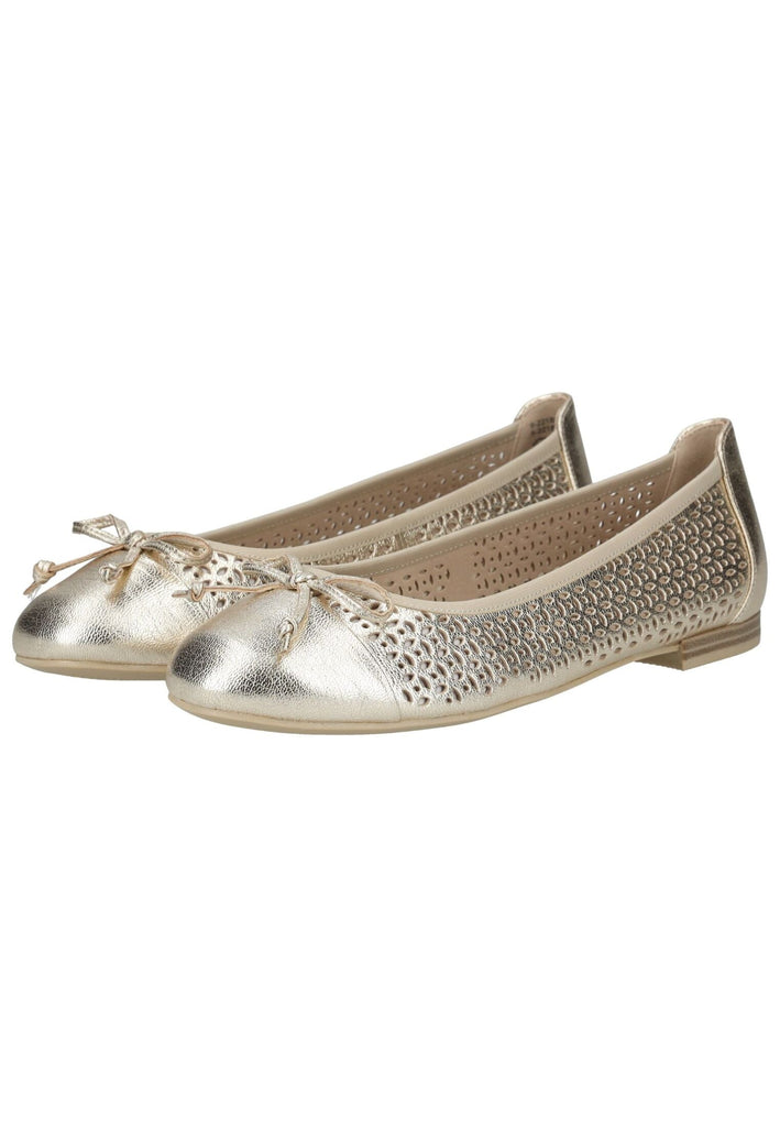 Caprice Ballerinas Leder Platin