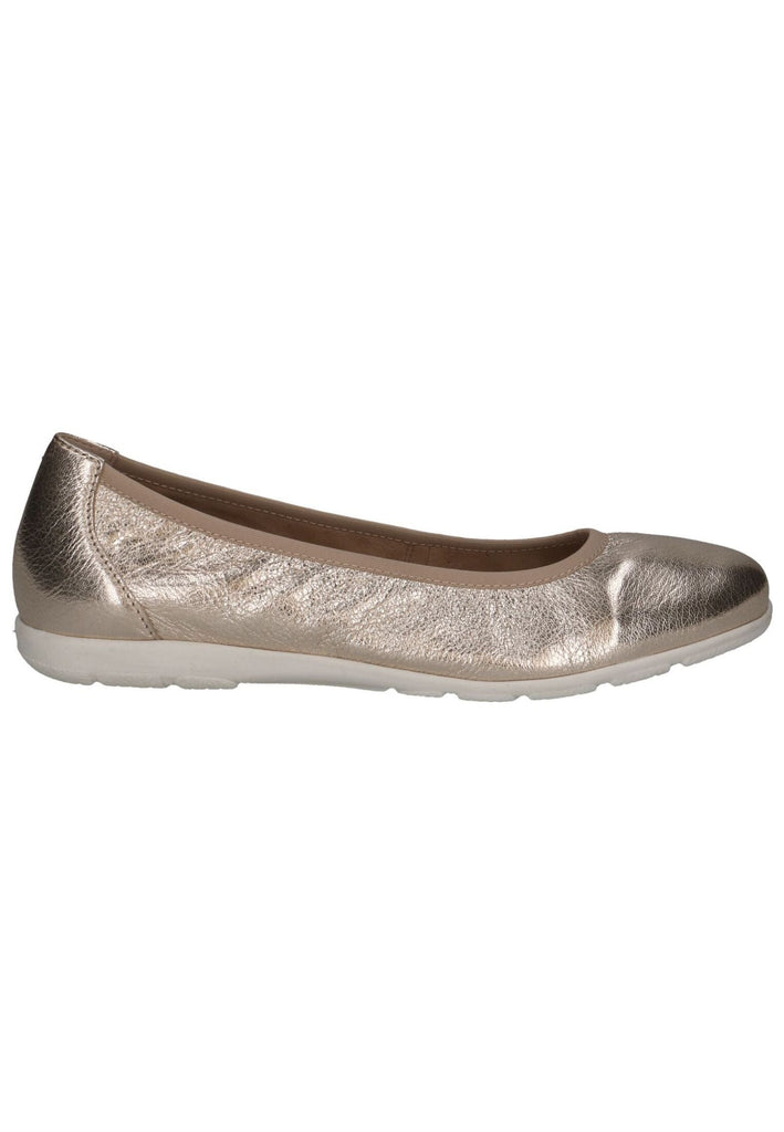 Caprice Ballerinas Leder Platin