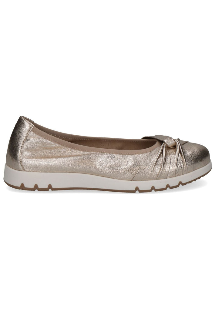 Caprice Ballerinas Leder Platin