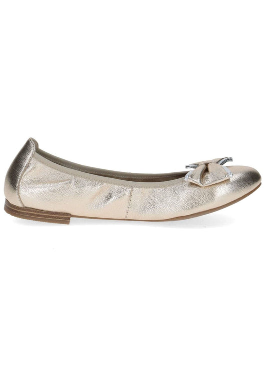 Caprice Ballerinas Leder Platin