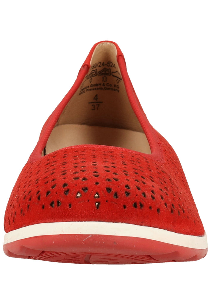 Caprice Ballerinas Leder Red