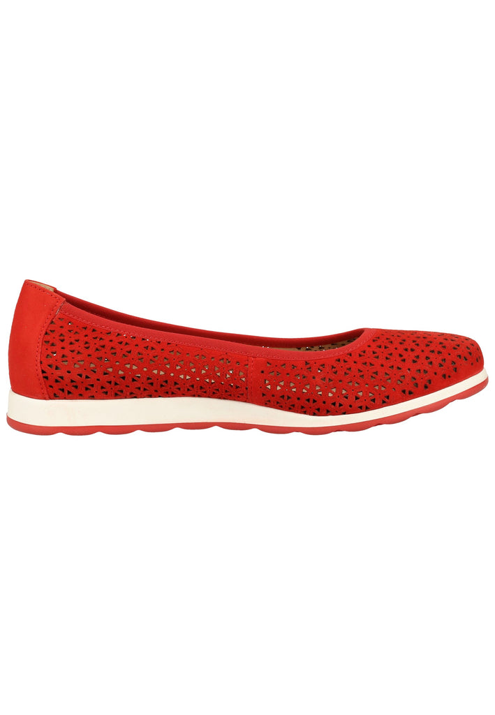 Caprice Ballerinas Leder Red