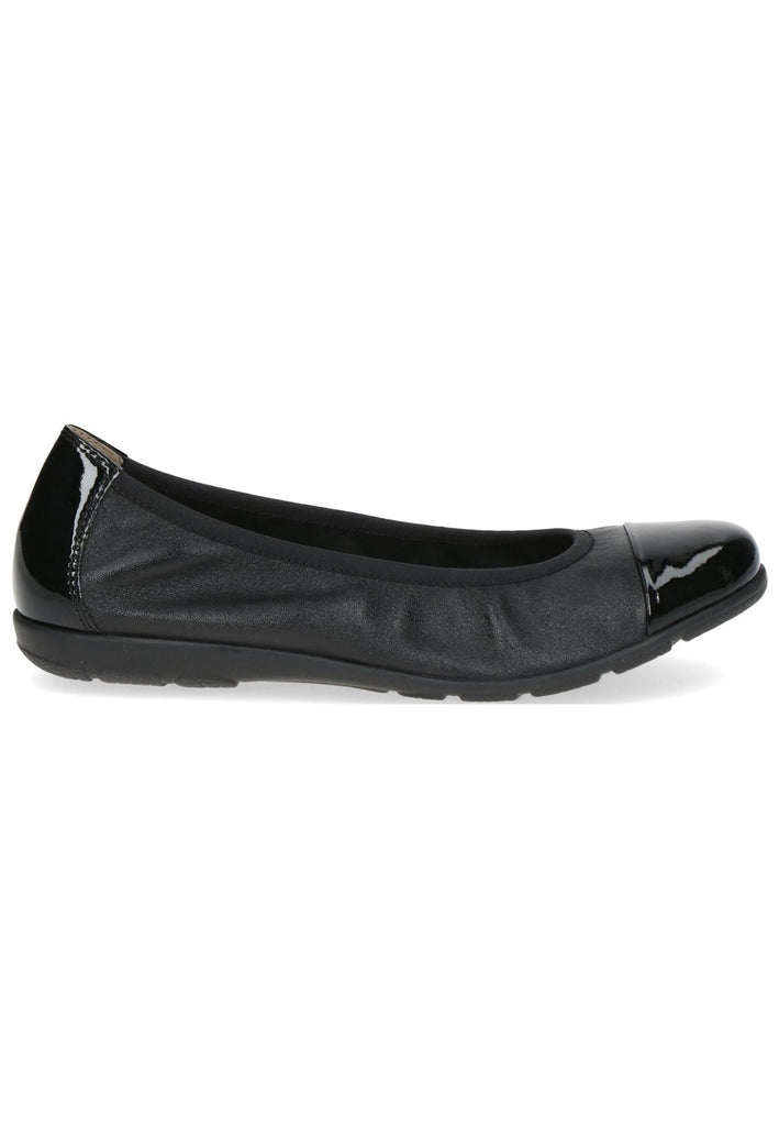 Caprice Ballerinas Leder Schwarz