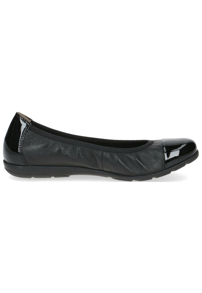 Caprice Ballerinas Leder Schwarz