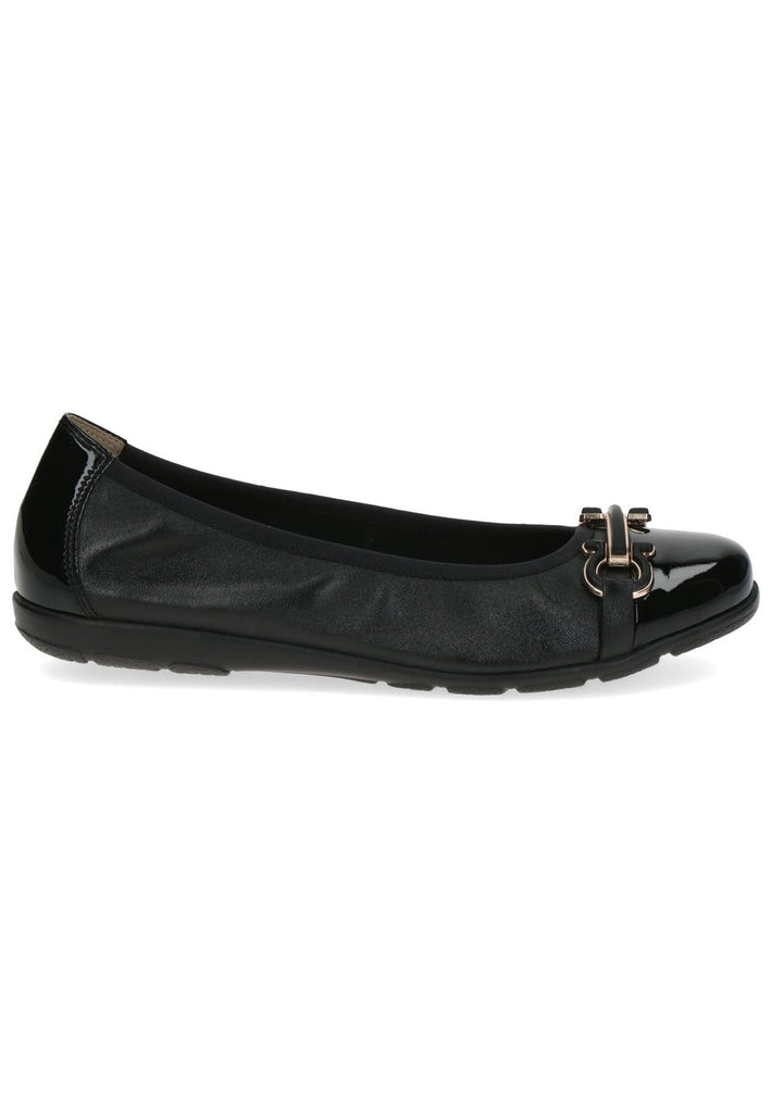 Caprice Ballerinas Leder Schwarz