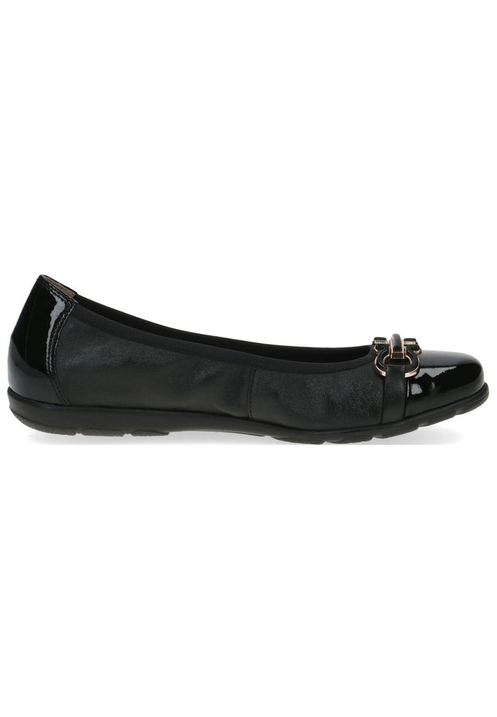 Caprice Ballerinas Leder Schwarz
