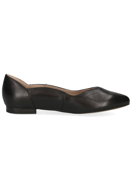 Caprice Ballerinas Leder Schwarz