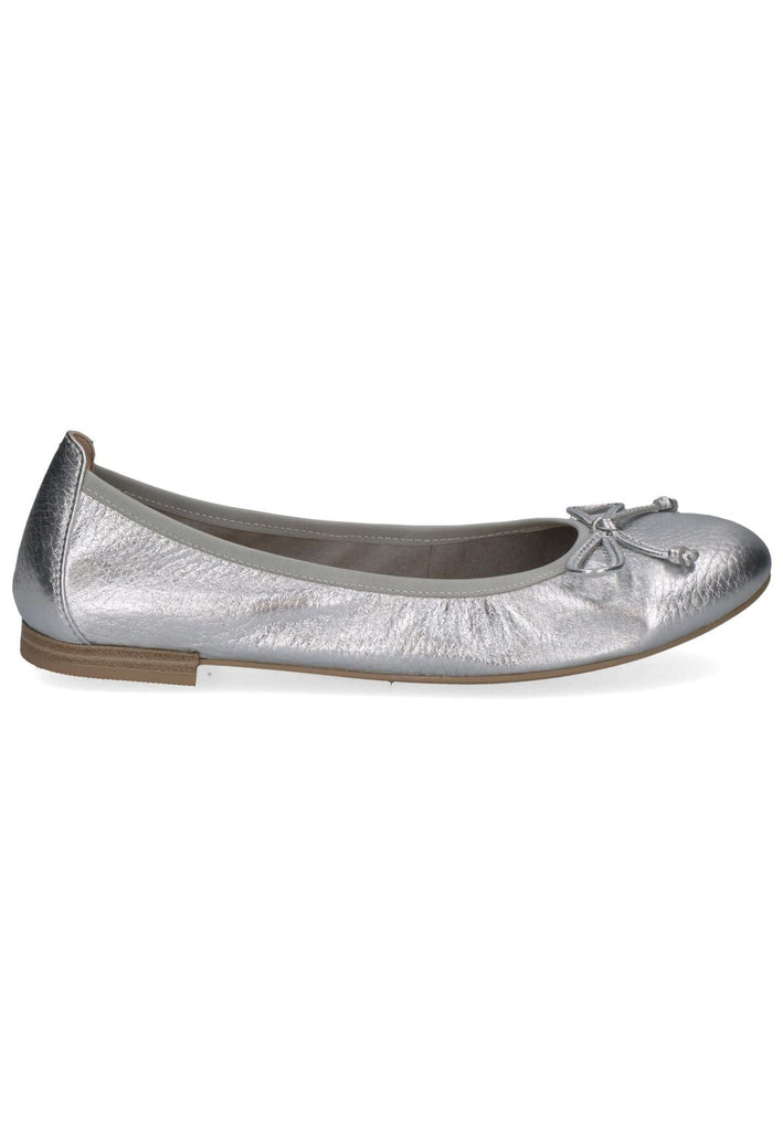 Caprice Ballerinas Leder Silber