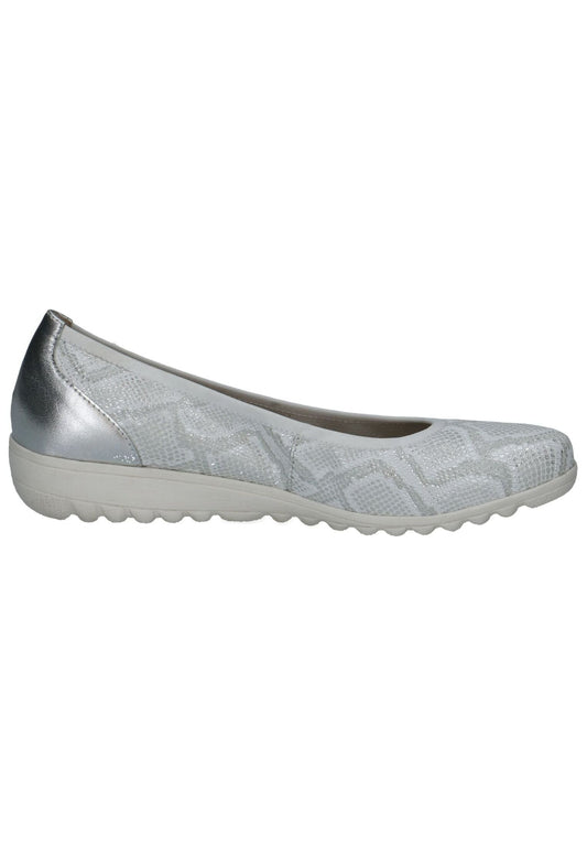Caprice Ballerinas Leder Silber