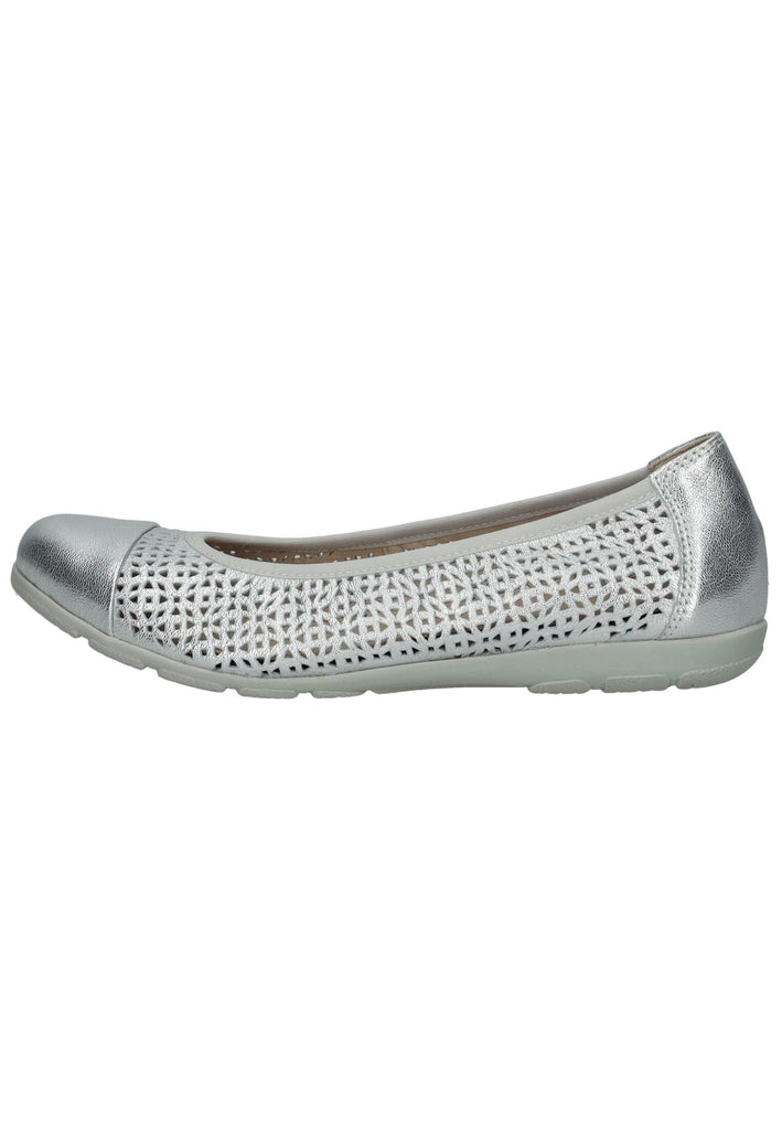 Caprice Ballerinas Leder Silber
