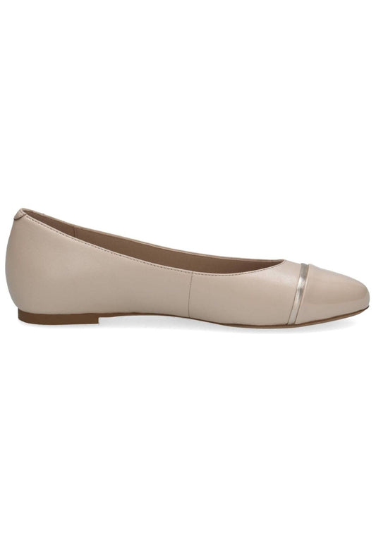 Caprice Ballerinas Leder/Synthetik Cream