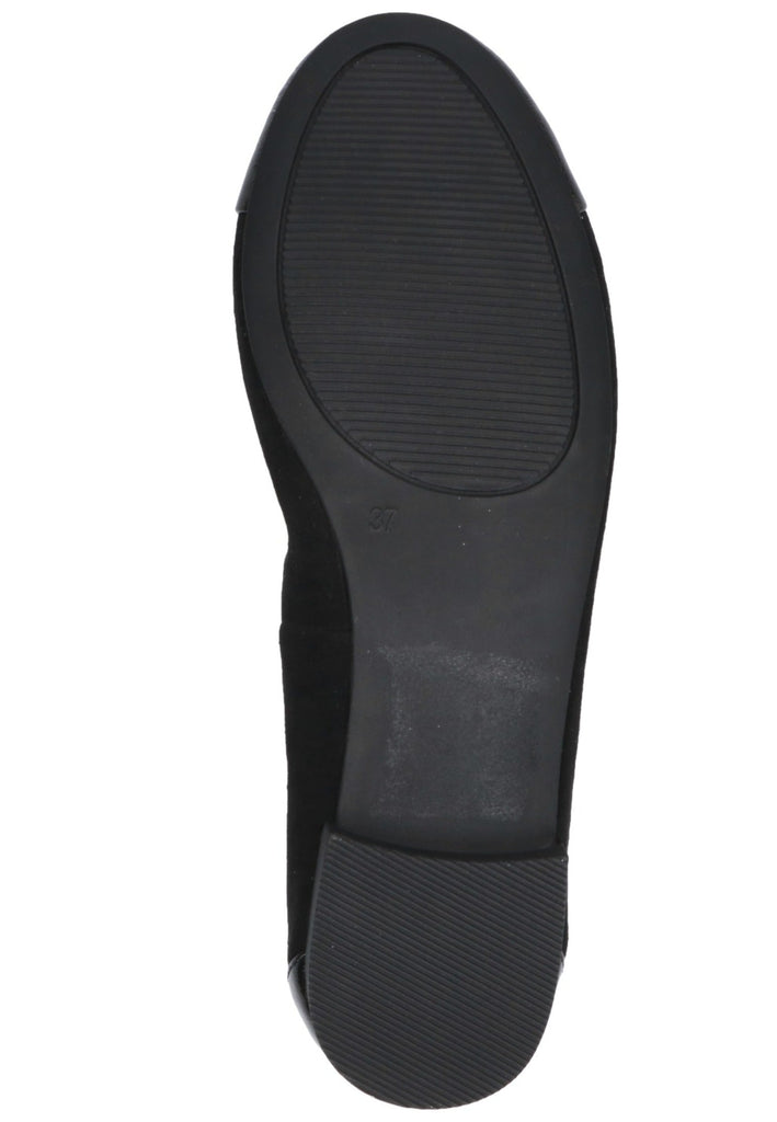 Caprice Ballerinas Leder/Synthetik Schwarz