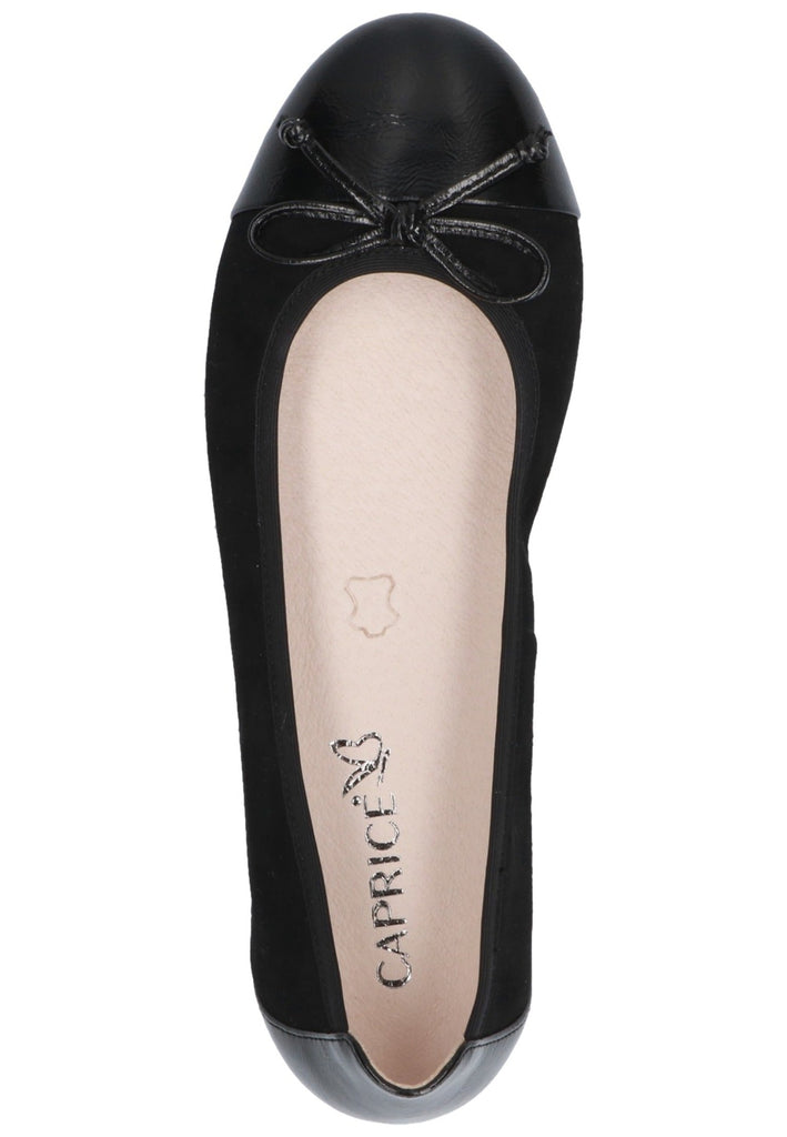 Caprice Ballerinas Leder/Synthetik Schwarz