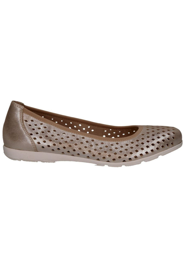 Caprice Ballerinas Leder Taupe