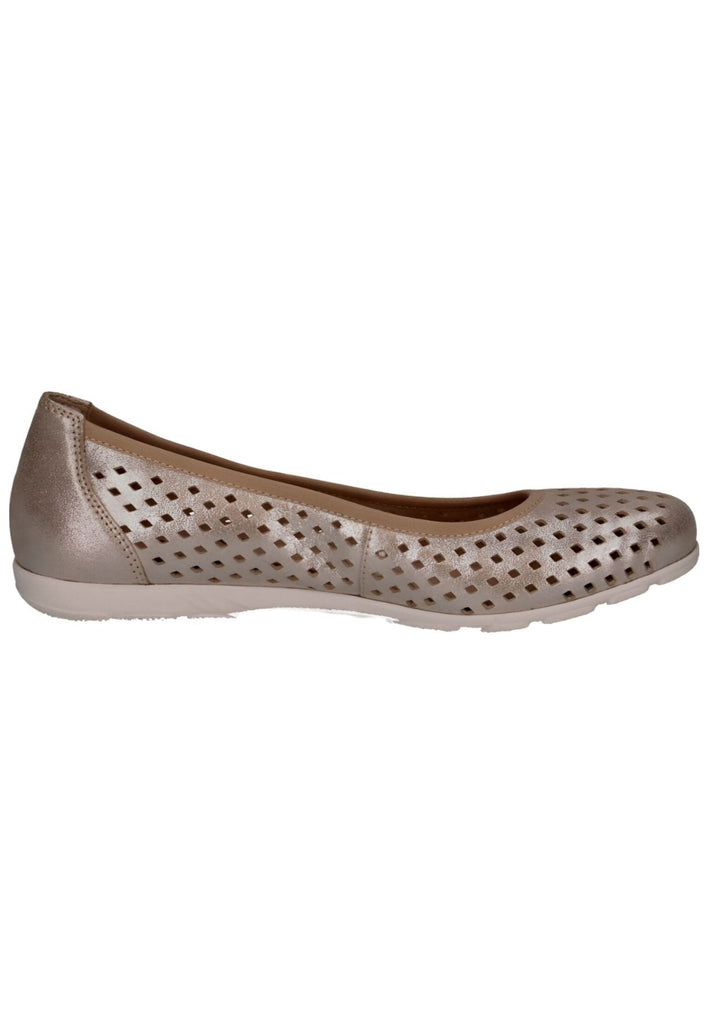 Caprice Ballerinas Leder Taupe
