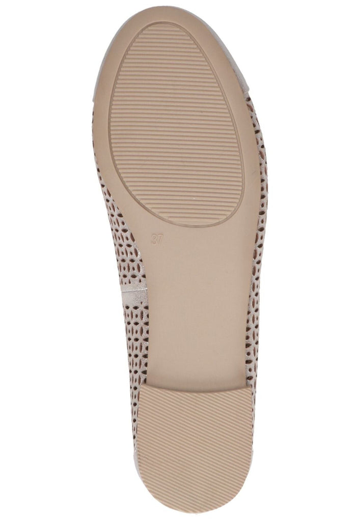 Caprice Ballerinas Leder Taupe