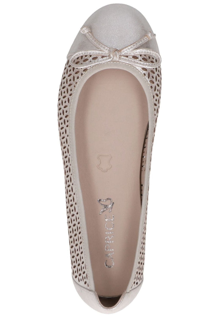 Caprice Ballerinas Leder Taupe