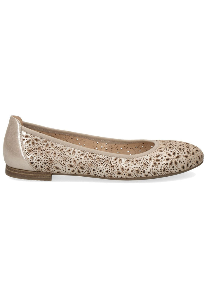 Caprice Ballerinas Leder Taupe