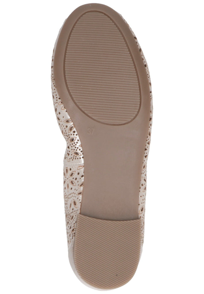 Caprice Ballerinas Leder Taupe