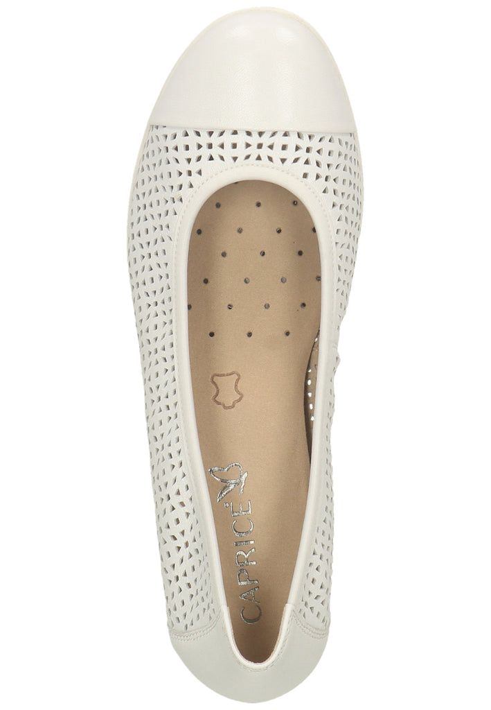 Caprice Ballerinas Leder Weiß