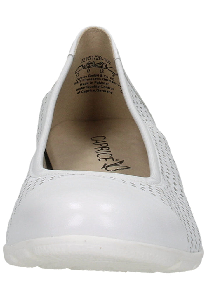 Caprice Ballerinas Leder Weiß