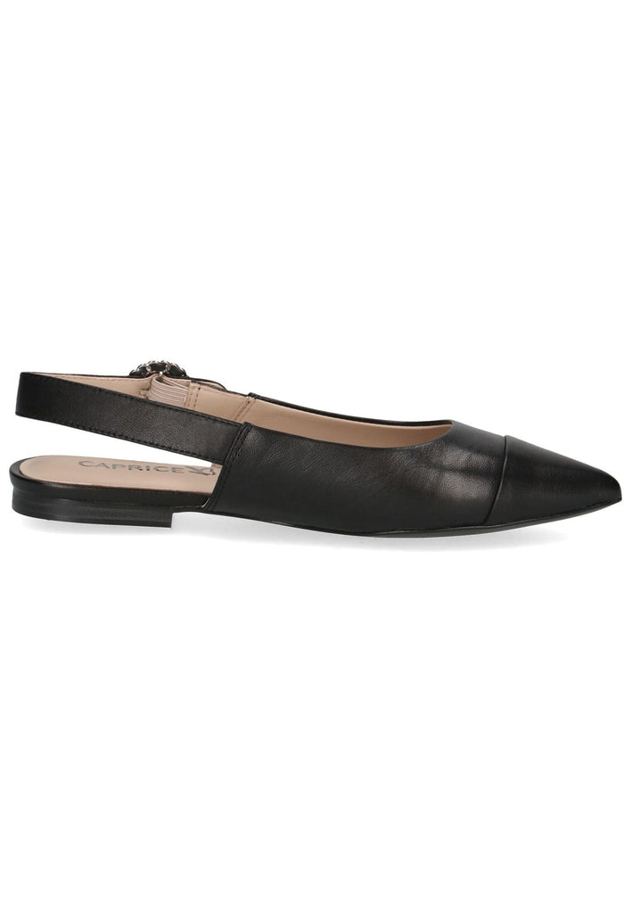Caprice Ballerinas Nappaleder Schwarz