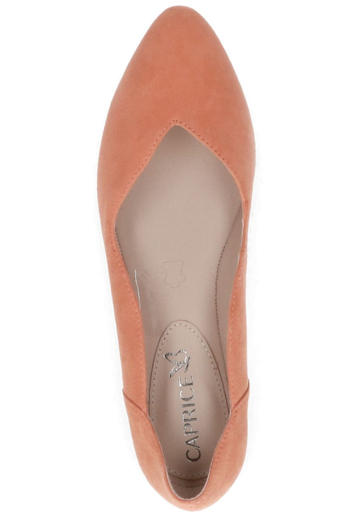 Caprice Ballerinas Veloursleder Orange