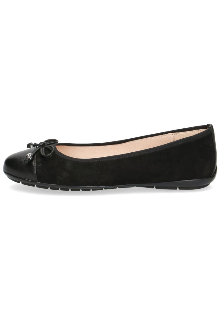 Caprice Ballerinas Veloursleder Schwarz