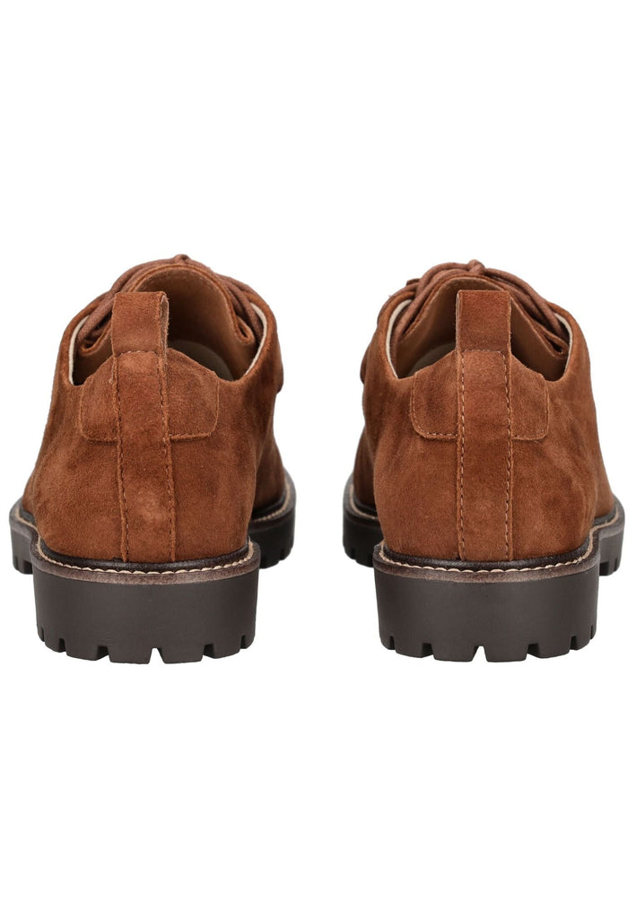 Caprice Halbschuhe Veloursleder Cognac