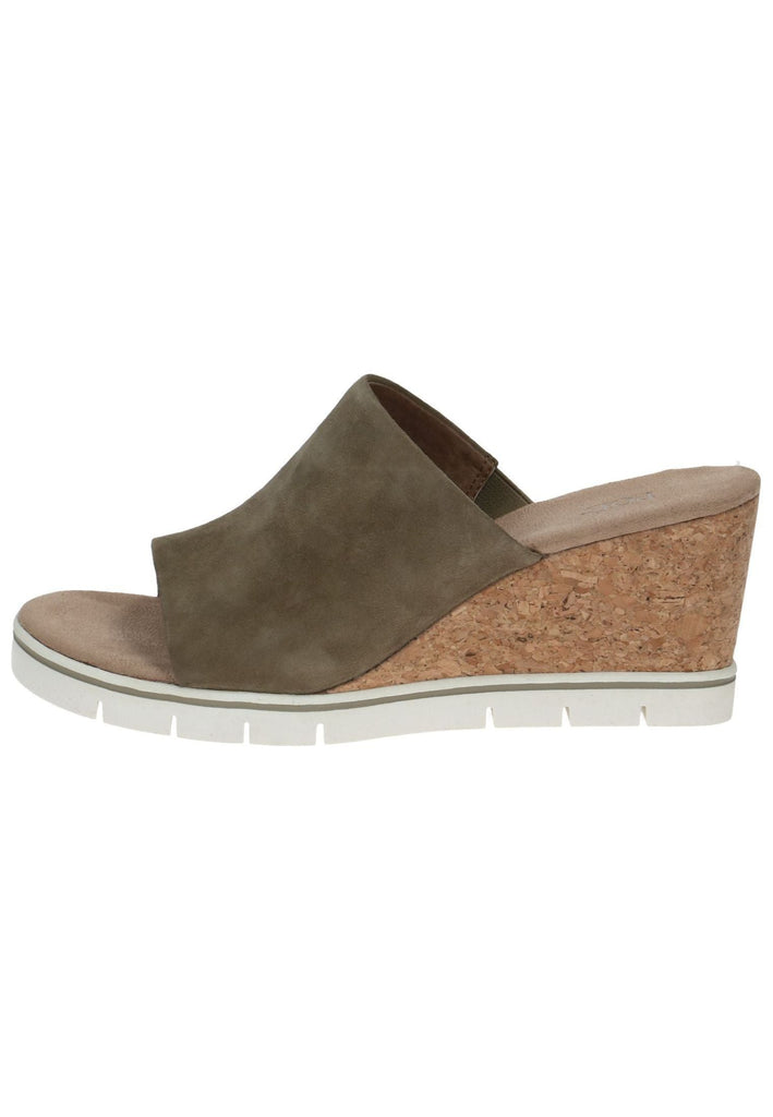 Pantoletten Caprice Pantoletten Veloursleder Grün