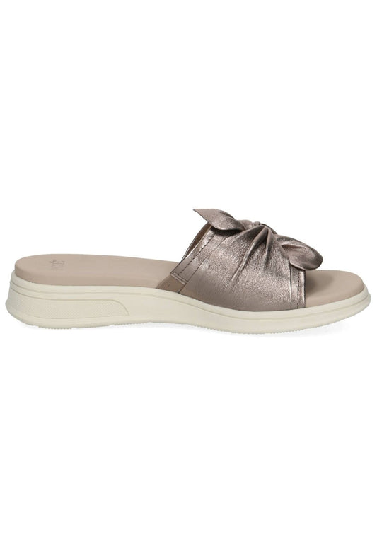 Caprice Pantoletten Leder Braun/Gold