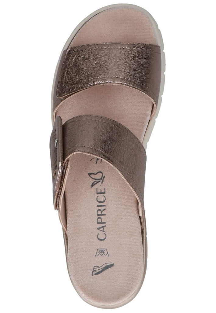 Caprice Pantoletten Leder Taupe