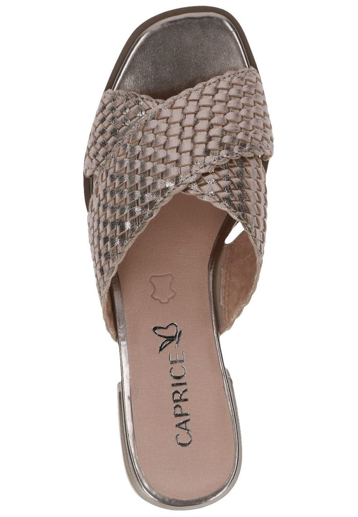 Caprice Pantoletten Leder Taupe